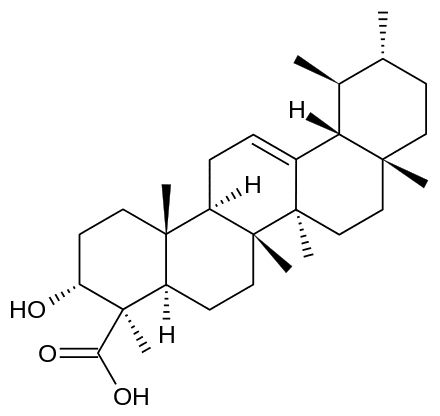 Structure of β-boswellic acid, one of the main active components of frankincense