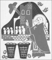 St. Nicholas providing food during famine. Elisabeth Ivanovsky