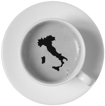 Espresso cup with Italy