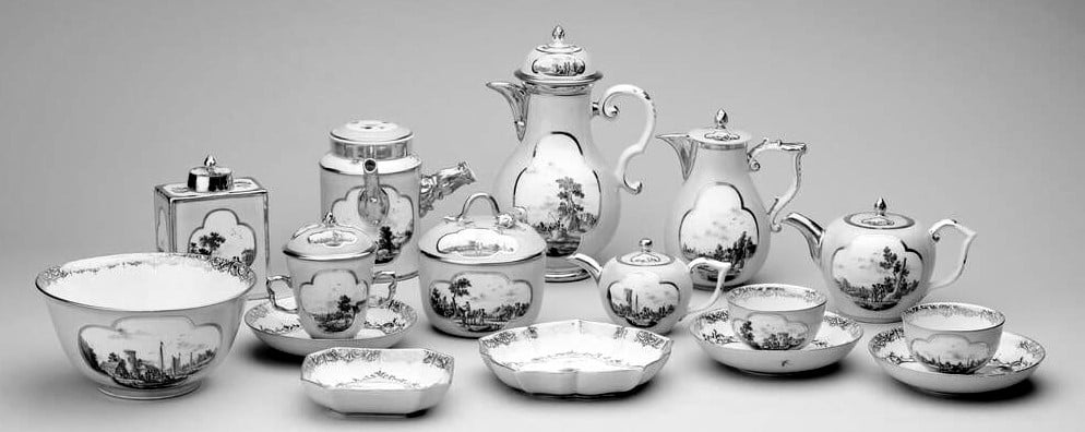 Meissen Porcelain Hard-paste porcelain set. 