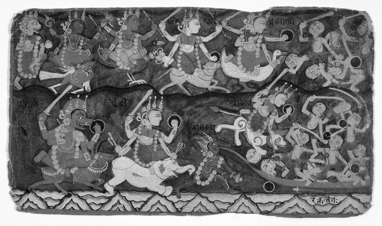 The eight Matrikas in battle The eight Matrikas in battle