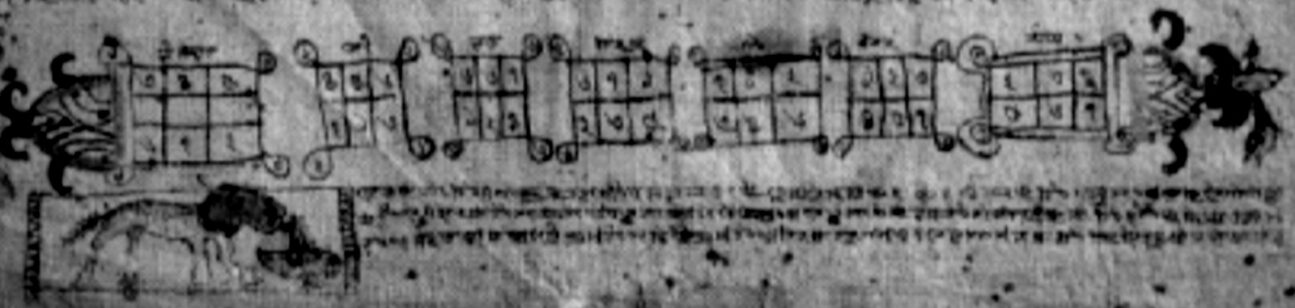 Tiger catching a bird, in the illustrations from the Subika Laisaba (ꯁꯨꯕꯤꯀꯥ ꯂꯥꯏꯁꯥꯕ), an 18-19th century manuscript in Meitei script.