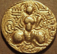 Devi seated on recumbent lion, Devi seated on recumbent lion,