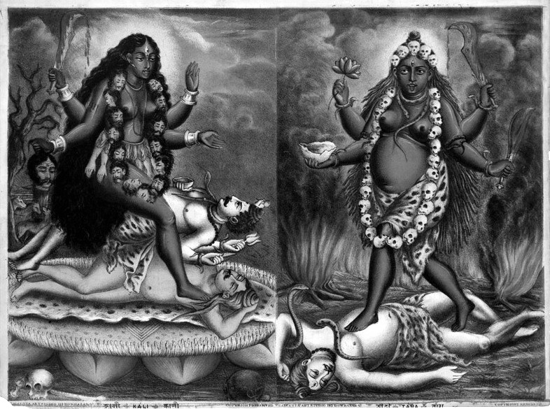 Kali / Tara. Lithograph, c. 1885.