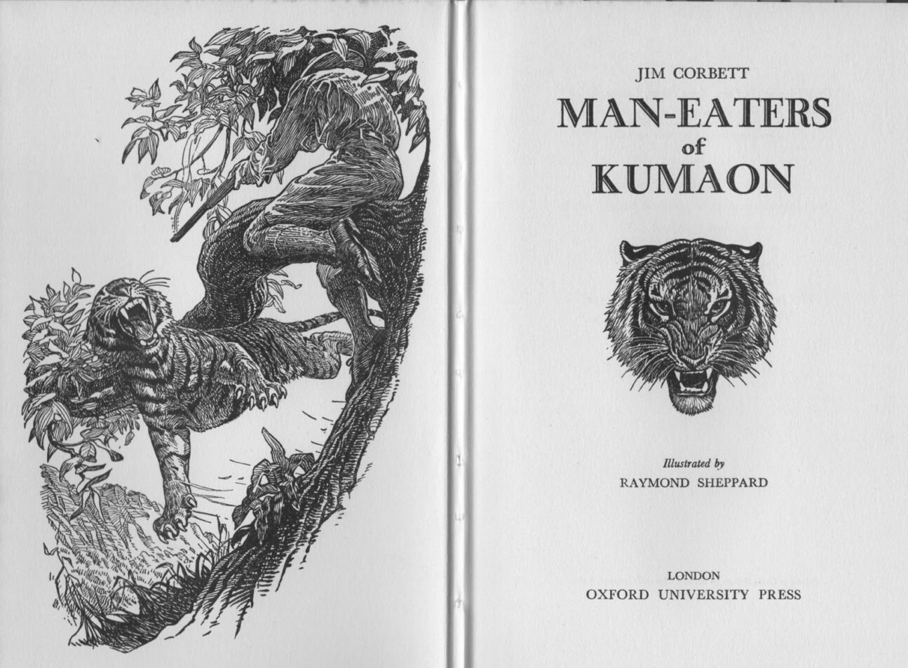 Raymond Sheppard illustration of The Kanda Man-eater from "Maneaters of Kumaon"