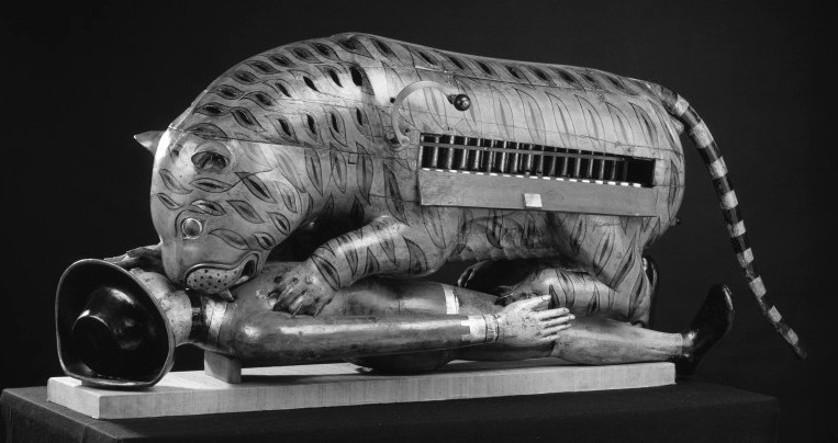 Tipu's Tiger with the organ keyboard visible.