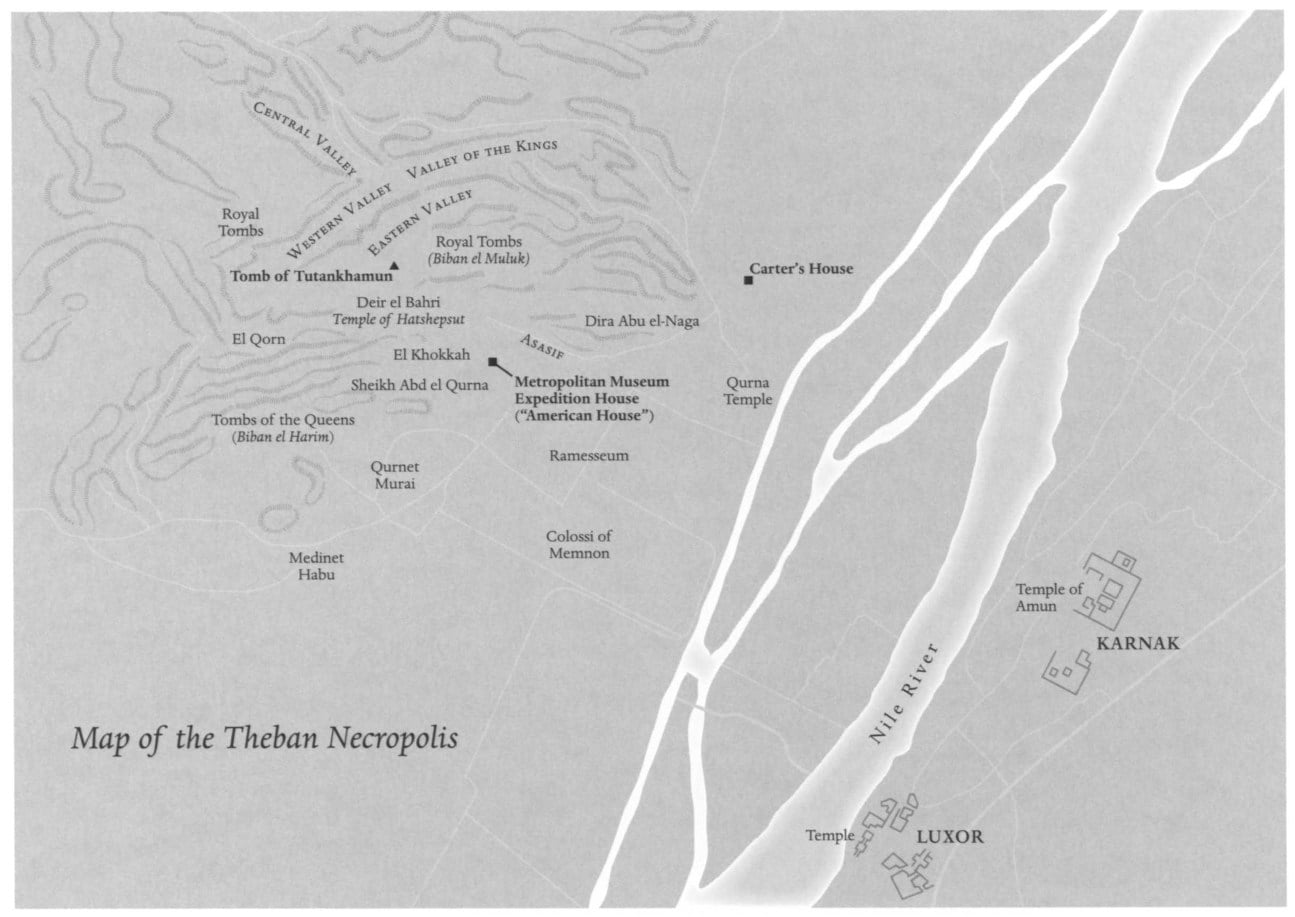 map of Theban necropolis.